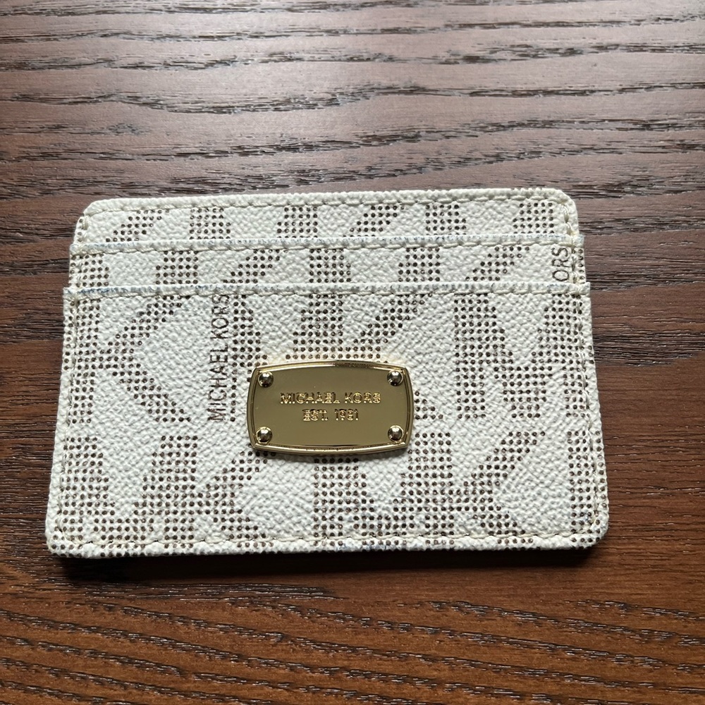 MK Signature Card Wallet Vanilla